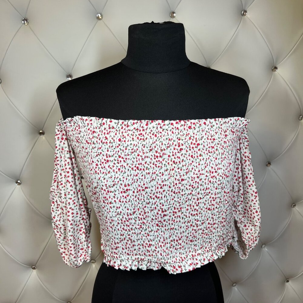 Forever 21 Floral Off-Shoulder Top Size 1X